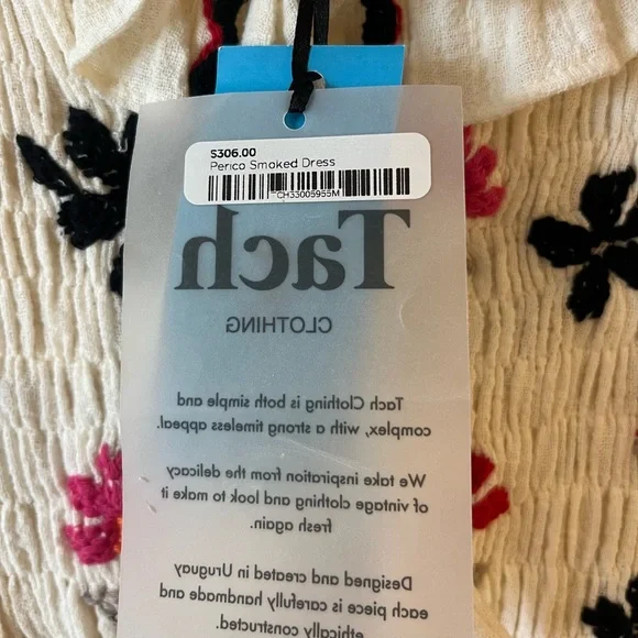 Tach Perico Smocked and hand-embroidered Midi Dress - Picture 8 of 8